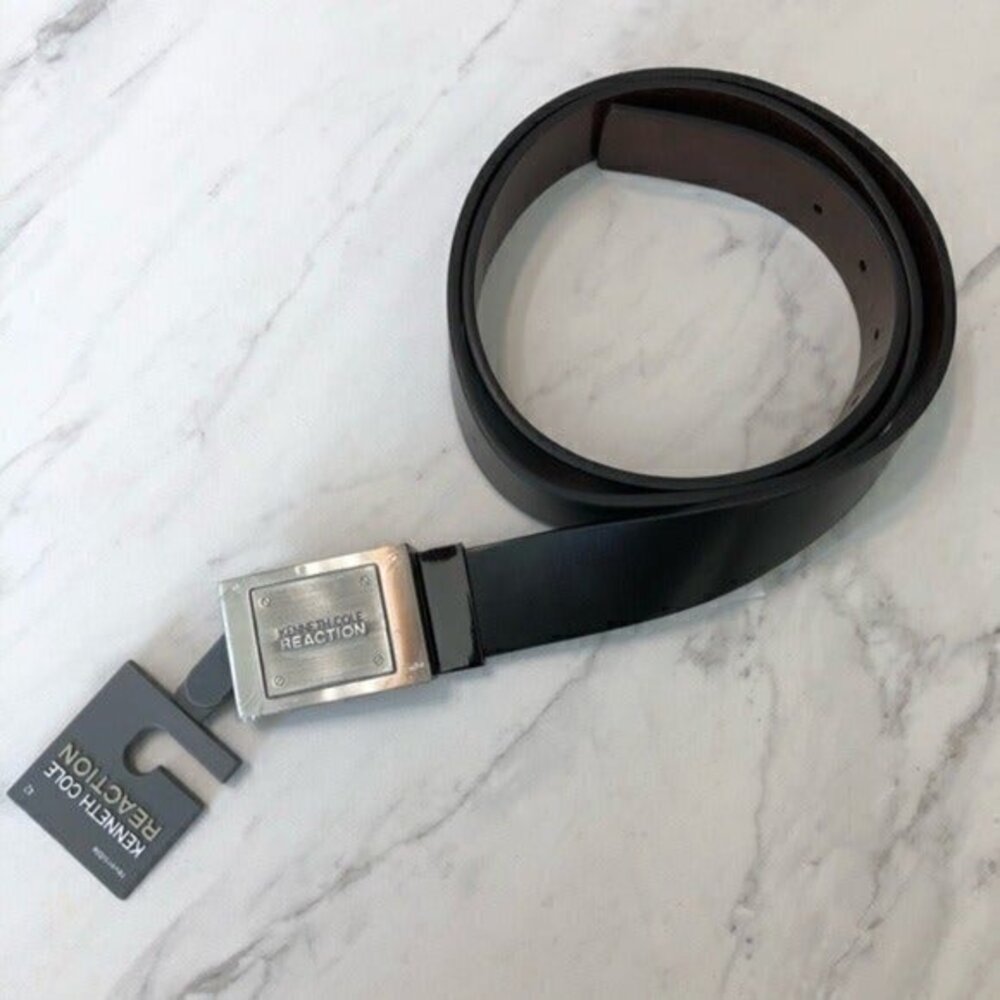 Kenneth Cole Reaction Belt Silver Buckle NWT